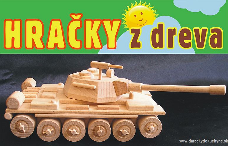 Drevený tank hračka